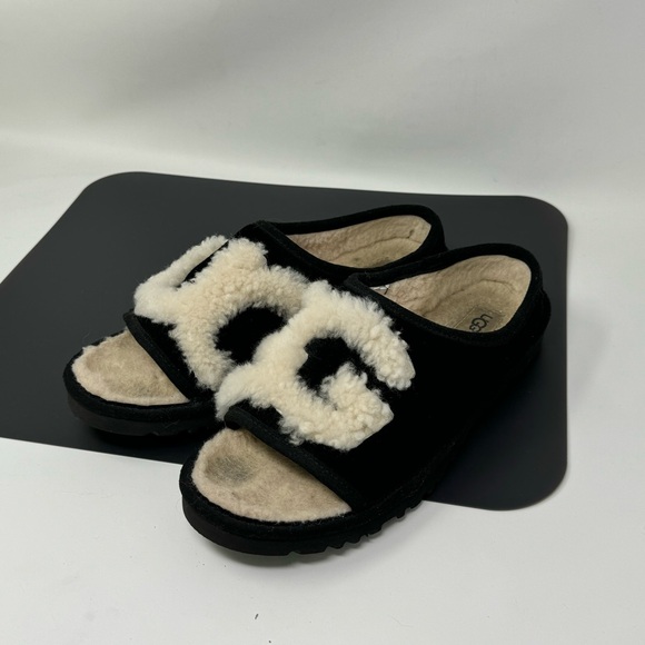 Ugg Shearling Lined Slipper Slides 1019730HBX Women’s Sz 6.5 - Picture 2 of 14